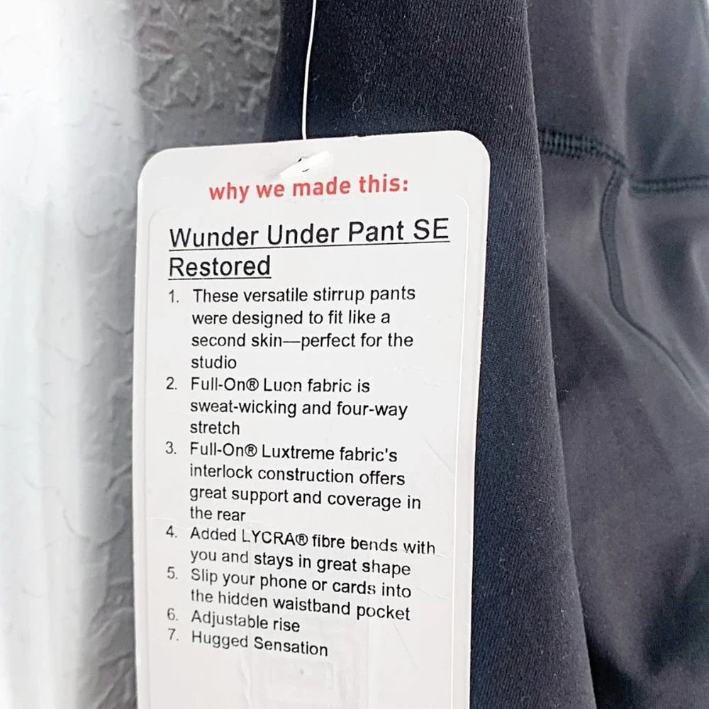 Lululemon Special Edition Wunder Under Stirrup Pant in Black Herringbon - Picture 6 of 6